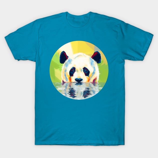 Panda taking a bath T-Shirt by Flo Art Studio